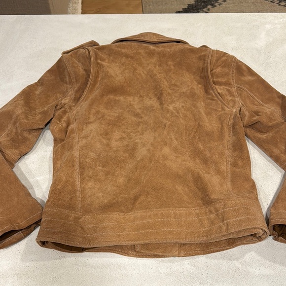 Tan Suede Moto Jacket - Picture 3 of 3